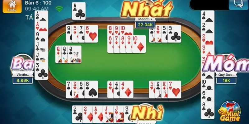 Chọn quân bài để ghép Phỏm